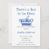 オーブンのパンの赤ちゃんシャワーにパンがある 招待状 (正面)
