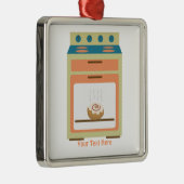 オーブンのパン(カスタマイズ可能な) メタルオーナメント (右)