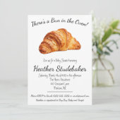オーブンのパン、クロワッサンベビーシャワー 招待状 (スタンド正面)