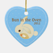オーブンのパン(青い) セラミックオーナメント (裏面)