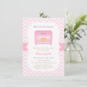 オーブンのベビーシャワー招待状のモダンなパン 招待状 (スタンド正面)