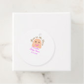 オーブンのベージュ団子の赤ちゃんシャワーピンクのバーにパン フェイバータグ (インサイチュ)