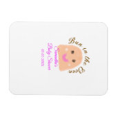 オーブンのベージュ団子の赤ちゃんシャワーピンクのバーにパン マグネット (横)