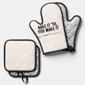 オーブンのミッツを作るまで焼く – CHERRYBOMCO 鍋つかみ&鍋敷きセット (正面/裏面)