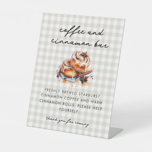 オーブンの中の小さなパン 赤ちゃん歓迎会 コーヒーバー 台座サイン (正面)