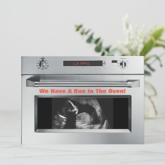 オーブンの妊娠の発表の中のパン 案内状 (スタンド正面)