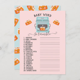オーブンの小さなパンベビー単語スクランブル 招待状