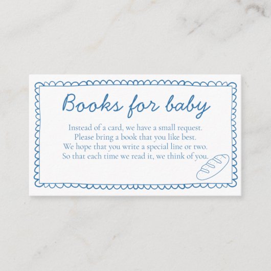 オーブンの本にベビー用のパンがある エンクロージャーカード (正面)