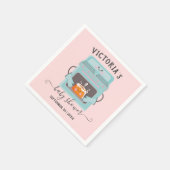 オーブンの男の子または女の子の赤ちゃんシャワーの小さなパン スタンダードカクテルナプキン (角)