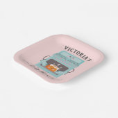 オーブンの男の子または女の子の赤ちゃんシャワーの小さなパン ペーパープレート (傾斜あり)