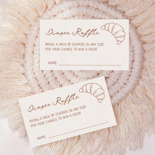 オーブンの赤ちゃんシャワーおむつラッフルのパン エンクロージャーカード
