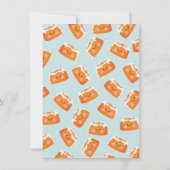 オーブンの赤ちゃんシャワーのツインリトルバン 招待状 (裏面)