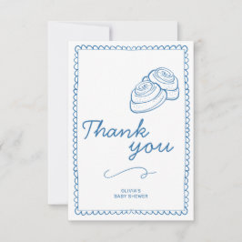 オーブンの赤ちゃんシャワーの素朴パン サンキューカード