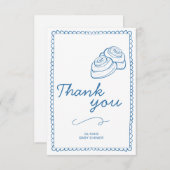 オーブンの赤ちゃんシャワーの素朴パン サンキューカード (正面/裏面)