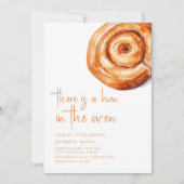 オーブンの赤ちゃんシャワー招待状にパンがある 招待状 (正面)