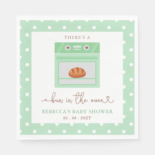 オーブンの赤ちゃん男女兼用のシャワー スタンダードランチョンナプキン (正面)