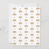 オーブンベビーシャワーかわいいドードルパン 招待状 (裏面)