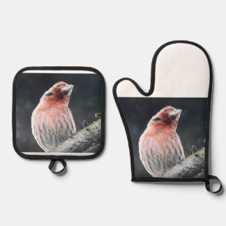 オーブンミッツとポットホルダー – フィンチ 鍋つかみ&鍋敷きセット