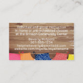 オーブンミッツ料理ベーキング料理の名刺 名刺 (裏面)