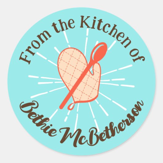 オーブンミッツ木製スプーン料理ベーキングシール ラウンドシール (正面)