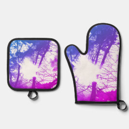 オーブンミッツ&ポットホルダーすごい調理師スタイルデザイン 鍋つかみ&鍋敷きセット