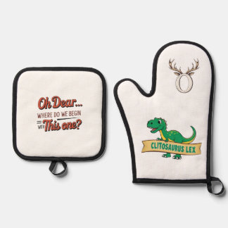 オーブンミッツ&ポットホルダー 鍋つかみ&鍋敷きセット