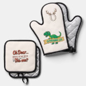 オーブンミッツ&ポットホルダー 鍋つかみ&鍋敷きセット (正面/裏面)