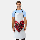 オーブンミットとポットホルダー エプロン (着用した状態)