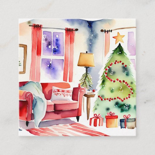 オーブンミットとポットホルダー スクエア名刺 (正面)