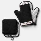 オーブンミットとポットホルダー 鍋つかみ&鍋敷きセット (正面/裏面)