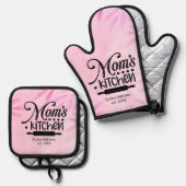 オーブンミットとポットホルダー 鍋つかみ&鍋敷きセット (正面/裏面)