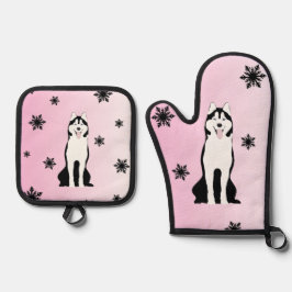 オーブンミットとポットホルダー 鍋つかみ&鍋敷きセット