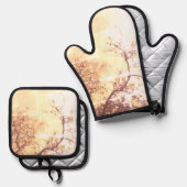 オーブンミットとポットホルダー 鍋つかみ&鍋敷きセット (正面/裏面)