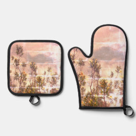 オーブンミットとポットホルダー 鍋つかみ&鍋敷きセット