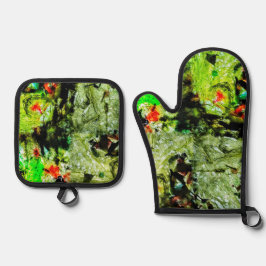 オーブンミットとポットホルダー 鍋つかみ&鍋敷きセット