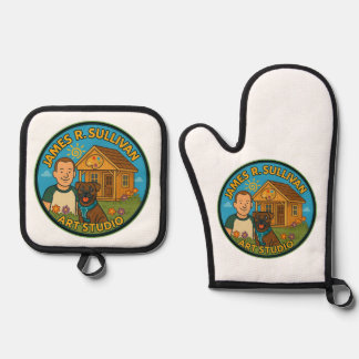 オーブンミットとポットホルダー 鍋つかみ&鍋敷きセット