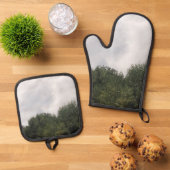 オーブンミットとポットホルダー 鍋つかみ&鍋敷きセット (トップダウン)