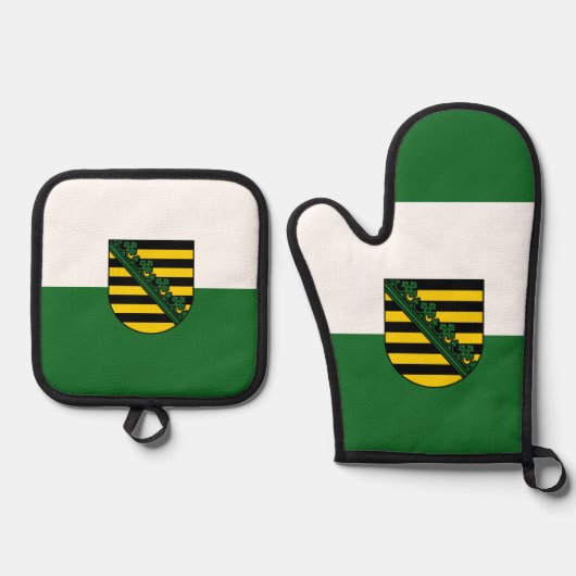 オーブンミットとポットホルダー 鍋つかみ&鍋敷きセット (正面)