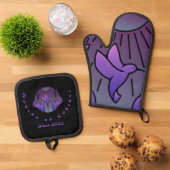 オーブンミットとポットホルダー 鍋つかみ&鍋敷きセット (トップダウン)