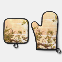 オーブンミットとポットホルダー 鍋つかみ&鍋敷きセット