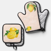 オーブンミットとポットホルダー 鍋つかみ&鍋敷きセット (正面/裏面)