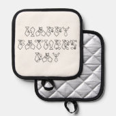 オーブンミットと鍋敷き 鍋敷き (正面/裏面)