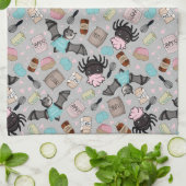 オーブンミットハロウィーンベーキングベスティスグレー キッチンタオル (折り畳み)