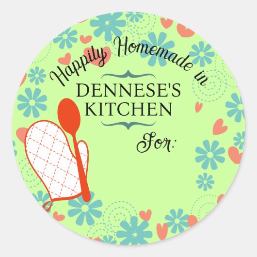 オーブンミット木製スプーン料理ベーキングシール ラウンドシール (正面)