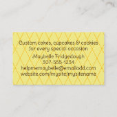 オーブンミット木製スプーン料理ベーキングビズカード 名刺 (裏面)