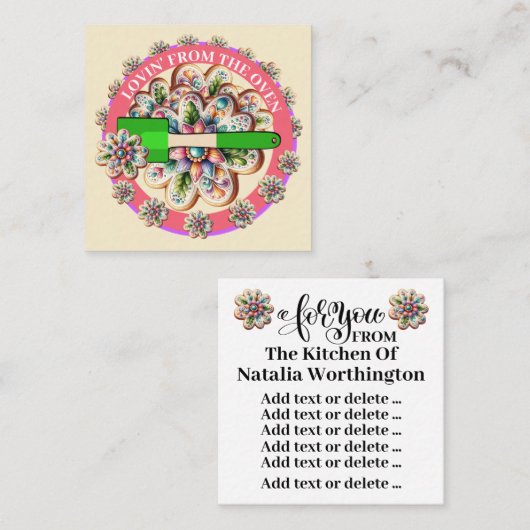 オーブン名刺バージョンから読み込む スクエア名刺 (正面/裏面)