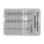 オーブン温度変換磁石 マグネット (横)