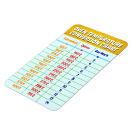 オーブン温度変換表 – 料理ベーキング マグネット