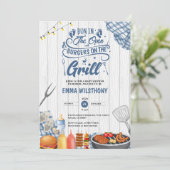 オーブン&バーガーでパン赤ちゃんシャワーボーイ 招待状 (スタンド正面)