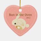 オーブン(ピンク)のパン セラミックオーナメント (裏面)